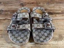 Gucci Mens GG Monogram Slide Sandal Straps US Size 11 - Used 668020
