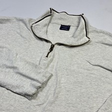 Polo Ralph Lauren Pullover Mens XL Gray Quarter Zip Sleepwear Long Sleeve Pony