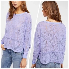Free People Glacier Not Cold In This Top LG open knit long sleeve oversized