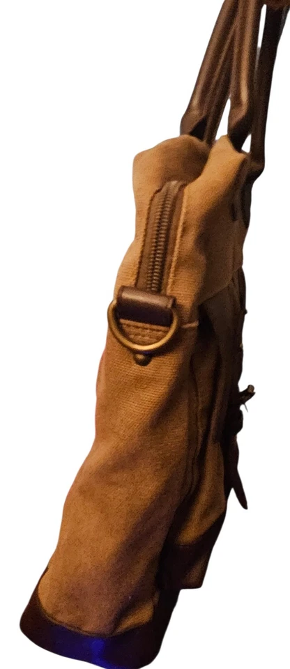 Bolso de hombre Chaps Elmhurst maletín negro y tostado nuevo sin etiquetas 1 defecto en el asa Foto 3 de 4