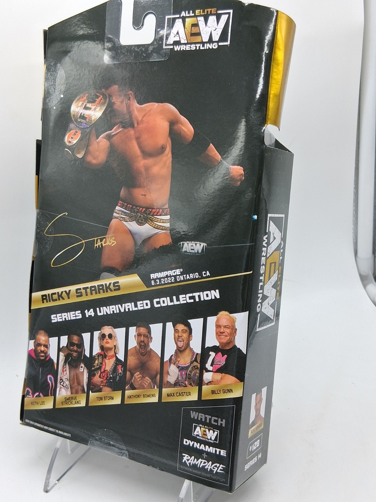 AEW Unrivaled Series 14 Ricky Starks #128 FTW Champion Wrestling Action Figure