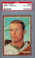 1962 Topps #258 PSA 8 Marty Keough Reds 258 Centered!