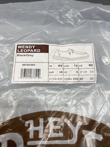 Hey Dude Womens Wendy Leopard Black Loafers. Size 8. NIB. 40735-097 - Picture 6 of 6
