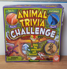 2018 Animal Trivia Challenge Board Game by MindWare EUC Complete