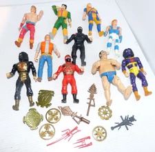 Lot Of 10 Chuck Norris Karate Kommandos Action Figures & Weapons Estate Find !