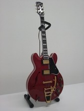 **RARE** Back To The Future Gibson ES 345 Mini Guitar+Pick &Box 40th Anniversary