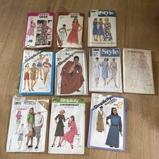 10 Vintage Sewing Patterns 1980’s. Size 10. P1002
