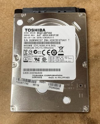 Toshiba MQ01ADF050 (5400 U/min, 2,5'') 500GB Interne Festplatte