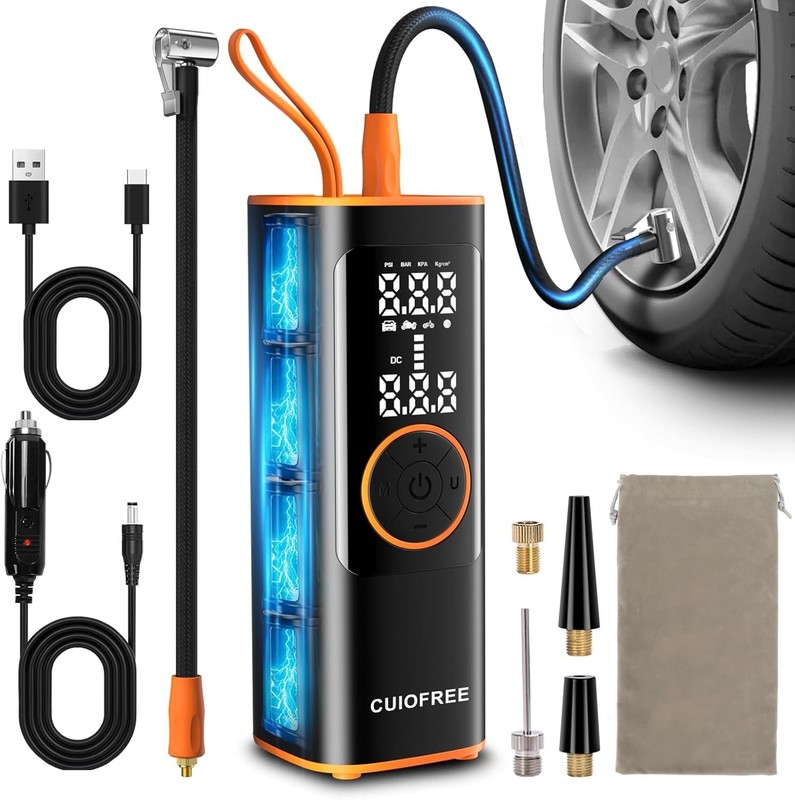 Tire Inflator Portable Air Compressor,5X Faster 150PSI Portable Air Pump for Car
