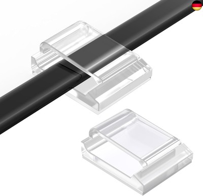 AGPTEK 60 Stück Kabelclips, selbstklebend, verstellbar, Premium-Acrylkabel, zur 