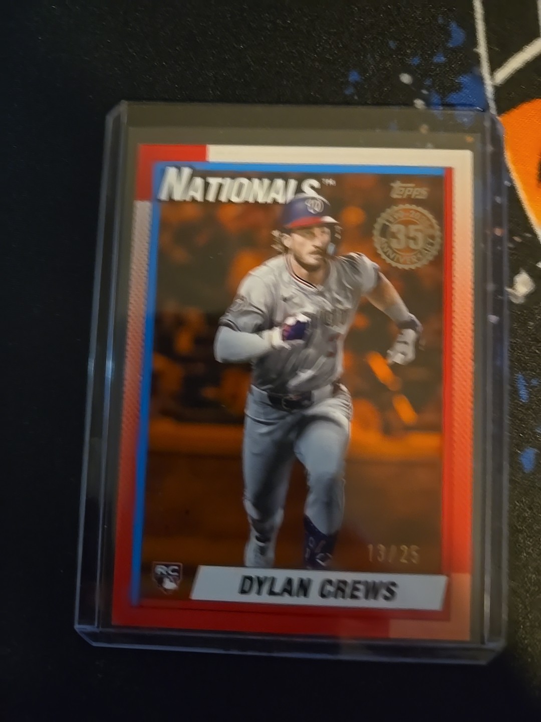 2025 Topps Series 2 Dylan Crews 1990 Topps Baseball #90B2-11 Orange Variation/25