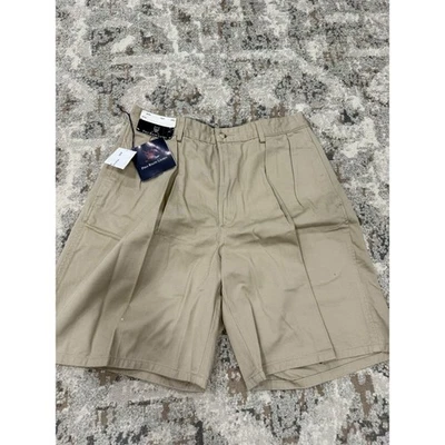 Polo Ralph Lauren Mens 34 Khaki Pleated Classic Golf Shorts NWT Made in USA 90s - Image 1 of 4