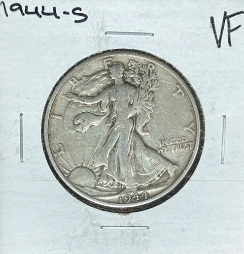 1944-S  WALKING LIBERTY SILVER HALF DOLLAR ~  VF ~NICE COIN ~90% SILVER
