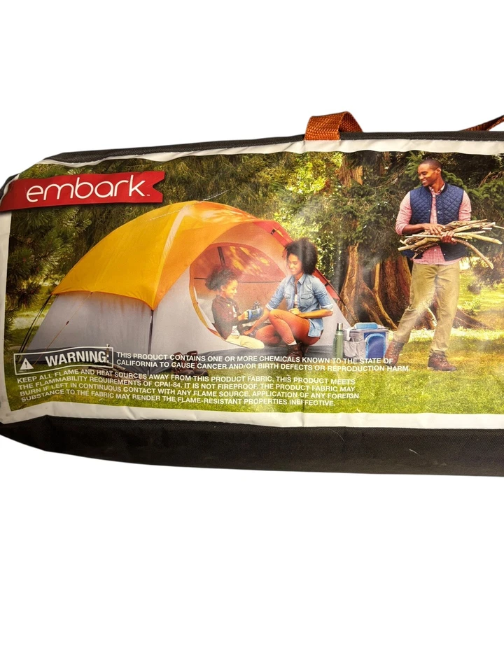 Tienda domo Embark para 4 personas postes codificados por colores gris óxido mosca equipo loft camping Foto 3 de 4