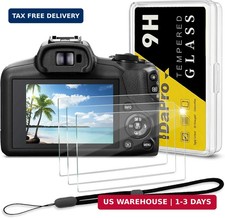 Screen Protector for Canon EOS R50 V/R100/R10, 9H Tempered Glass 3-Pack Hand