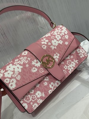 MICHAEL KORS Greenwich Medium Printed Signature Logo Convertible