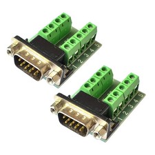 HiLetgo 2pcs DB9 Male Adapter RS232 to Terminal Serial DB9...