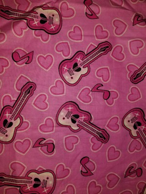 LINED WINDOW VALANCE 42X14 MUSIC MUSICAL NOTE GUITAR BAND INSTRUMENT HEART LOVE