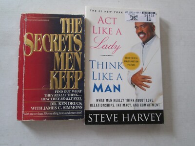 ACT LIKE A LADY THINK LIKE A MAN STEVE HARVEY & THE SECRETS MEN KEEP LOT 2 BOOKS