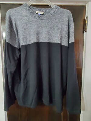Artefact Mens Merino Wool Sweater Black And Heather Gray XXL