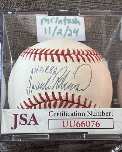 FRANK ROBINSON AUTOGRAPH AUTO BASEBALL “HOF ‘92” JSA AUTHENTICATED OMLB MINT - Picture 10 of 10