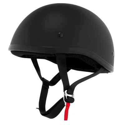 Skid Lid Original Flat Black Motorcycle Low Profile DOT Half Helmet
