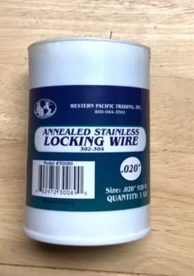 .020'' Stainless Steel Safety Lock Wire 302 - 304 Alloy Model #30089  1 Lb 920 ft