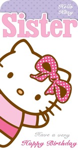 Details About Hello Kitty Happy Birthday Card For Sister Hello Sister Card Birthday Gifts