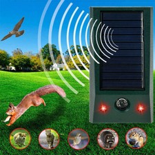 1-4pcs Solar Ultrasonic Garden Deterrent Repeller Animal Cat Scarer Pest Fox Dog
