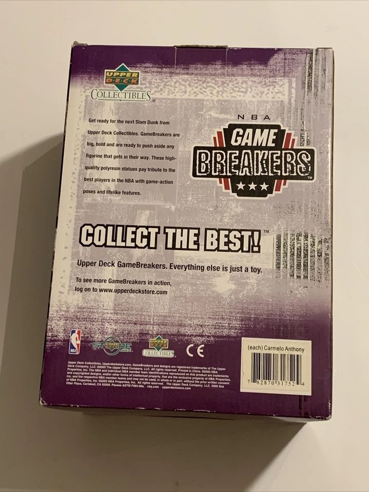 Figura Rompedor Juego NBA Carmelo Anthony Cubierta Superior Edición Limitada De 3000 Foto 3 de 4