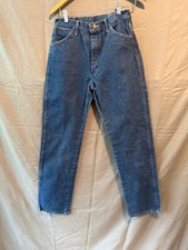 Vintage Wrangler High Rise Cowboy Cut Jeans Womens 11 Dark Wash USA Made 14MWZG