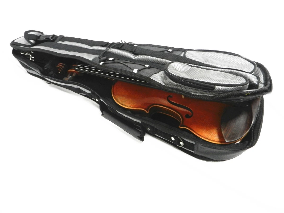 Quality soft violin gig bag for 4 4 size violin gray color fast