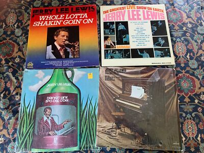 Jerry Lee Lewis Lot Of 4/Who's Gonna Play/Live/Drinkin  Wine/Whole Lotta Shakin 