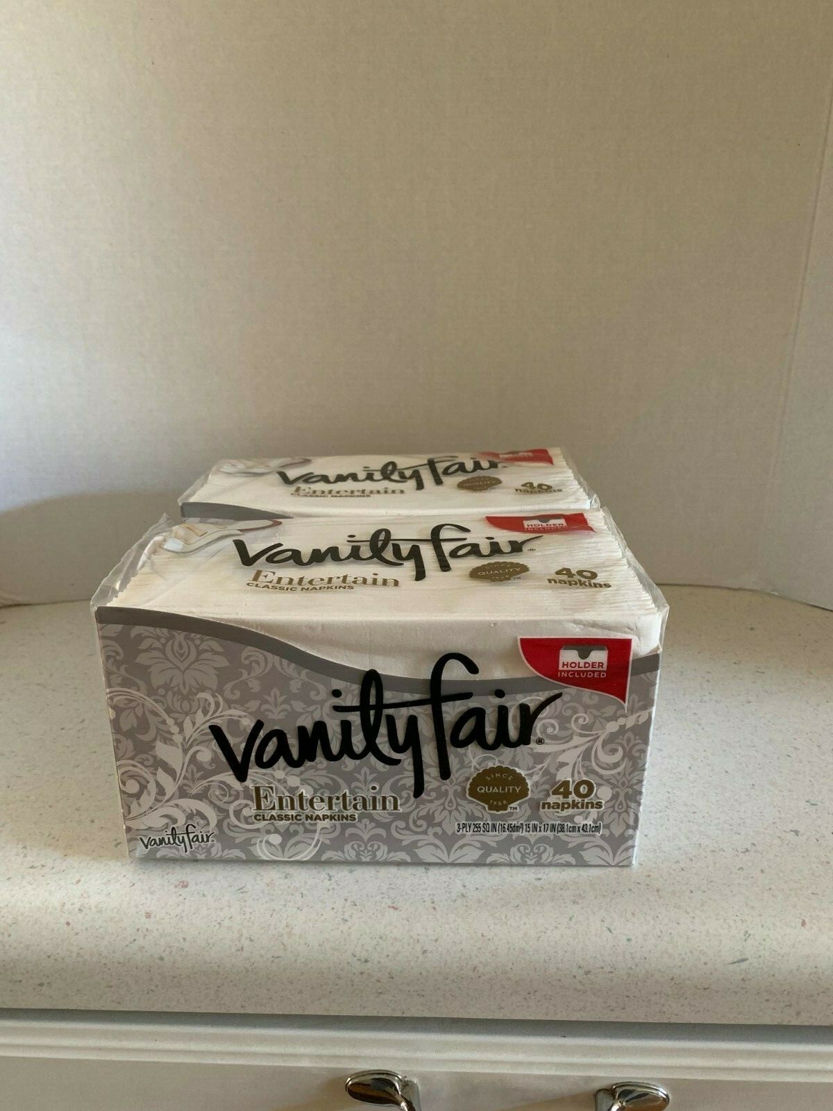 4 40 Ct Vanity Fair Dinner Napkins Pre Folded Cocktail Napkins