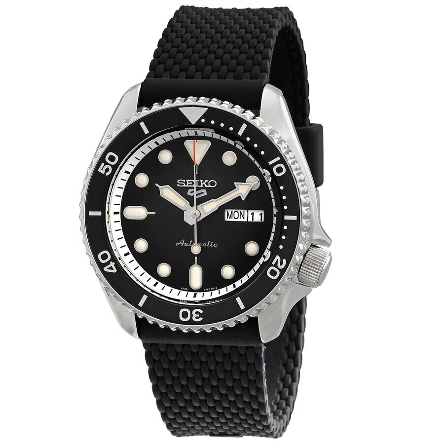 Seiko Men's 5 Sports Automatic Black Dial Watch - SRPD73K2 NEW