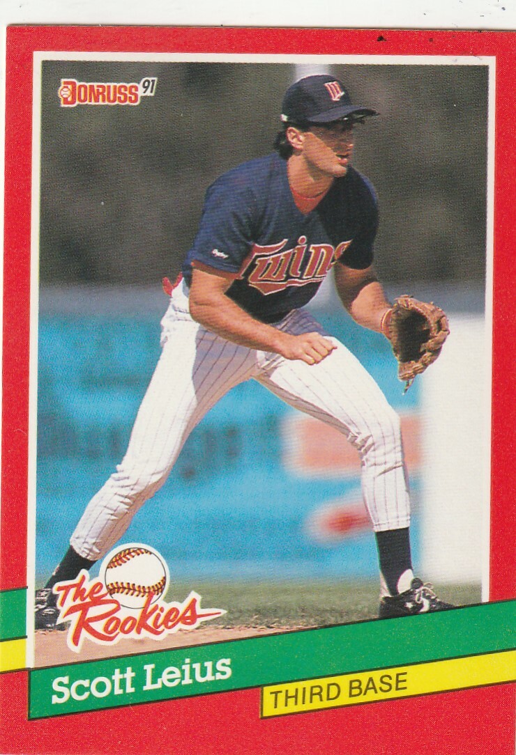 FREE SHIPPING-MINT-1991 Donruss The Rookies Scott Leius #4 TWINS