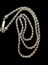 Vintage Napier Silver Necklace Classic Twisted Rope Chain 25  