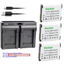 Kastar Battery Dual Charger for Pentax D-LI88 Pentax Optio W90 Optio WS80