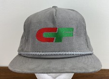 Vintage CF Consolidated Freightways Truckers Corduroy hat trucker cap Gray