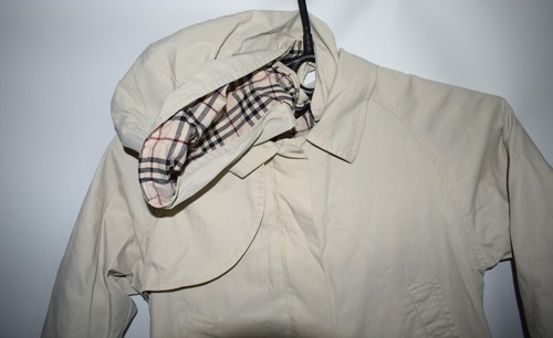 Burberry Kids Light Trench Coat Hooded Jacket Nova Check Beige Sz 3 - Picture 3 of 21