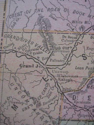 Original 1897 Mountain Railroad Map COLORADO Aspen Pueblo Denver Cripple Creek - Picture 9 of 14