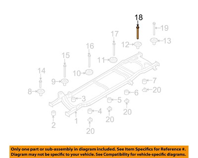 FORD OEM 08-23 E-150 Frame Frame Components-Upper Insulator Bolt N811895S300