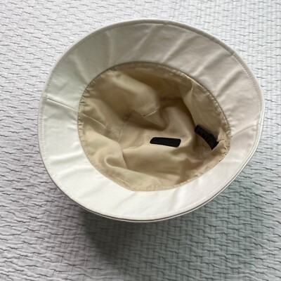 COACH BUCKET HAT White with black Leather Hatband Size S | eBay display picture 1