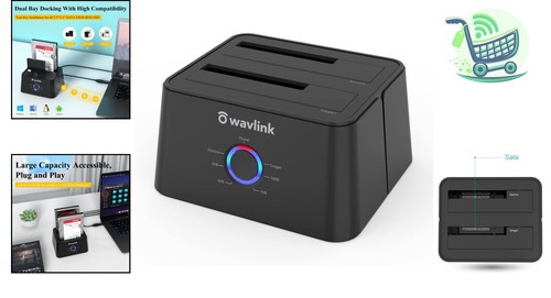 UASP Dual-Bay External Hard Drive Docking Station - 6Gbps, Tool-Free Setup - Picture 2 of 11