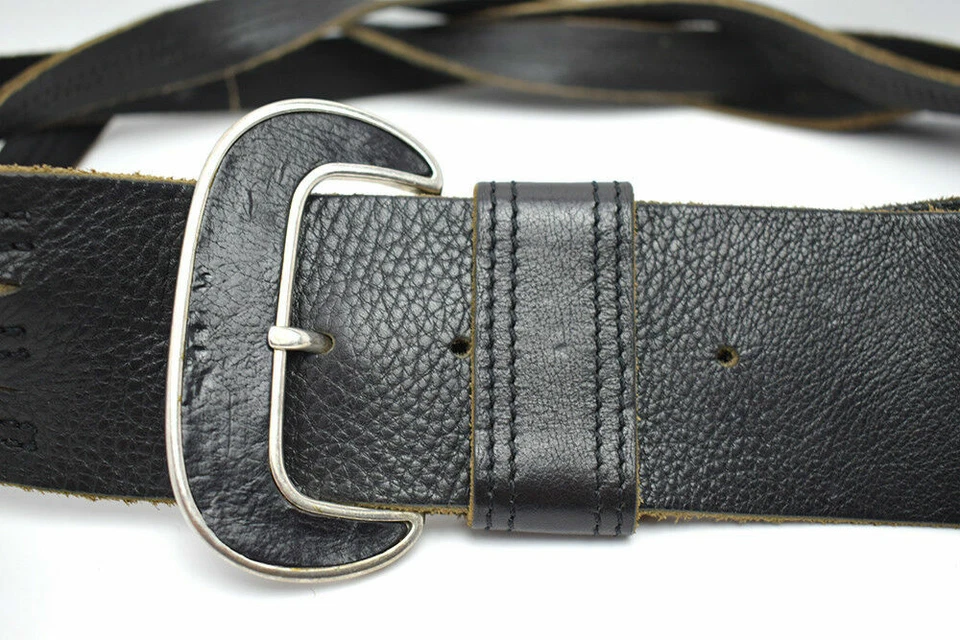 Cinturón de cintura Armani Jeans ancho vintage de cuero para mujer negro talla M/L Foto 3 de 4