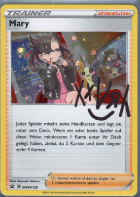   Mary   BLACK STAR PROMOS   SWSH 120   DEUTSCH   Holo Trainer   Pokemon Karte
