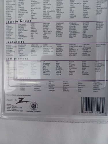 Zenith ZNLCD7 7 Device Universal Remote Control LCD Screen Learning. Brand New!! - Picture 6 of 8