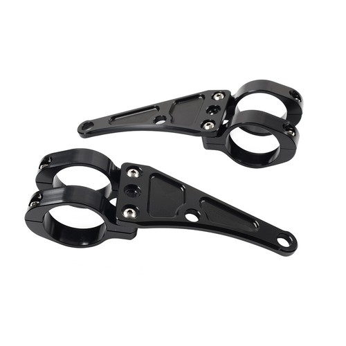 41MM Motorrad Scheinwerfer Halterung Clamp Gabel Rohr Halter Für Harley Schwarz - Picture 8 of 10