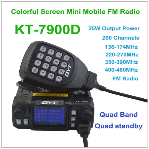Walkie talkie QYT KT-7900D 25 W Quad Band 144/220/350/440 MHz KT7900D - Foto 4 di 11