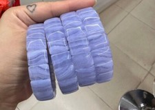 Natural Blue Chalcedony Stone Bracelet Jewellery Woman Gift Surprises